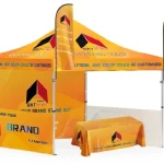 BatFlags™ custom printed tents for trade shows, outdoor events and brand promotions