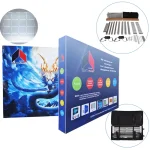 LED pop-up display with printed fabric graphics for exhibitions and events