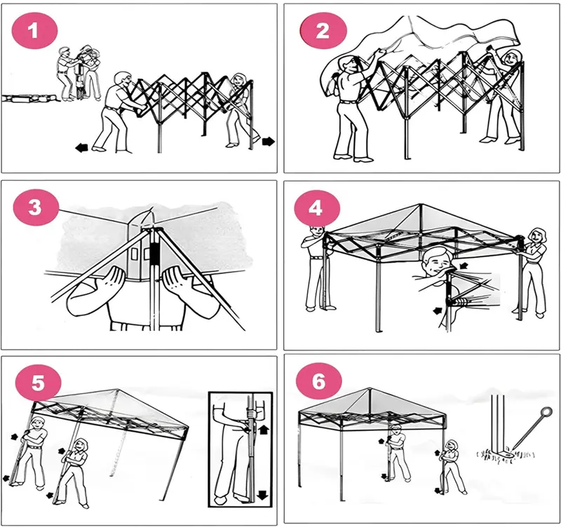 Printed Tent Setup Steps