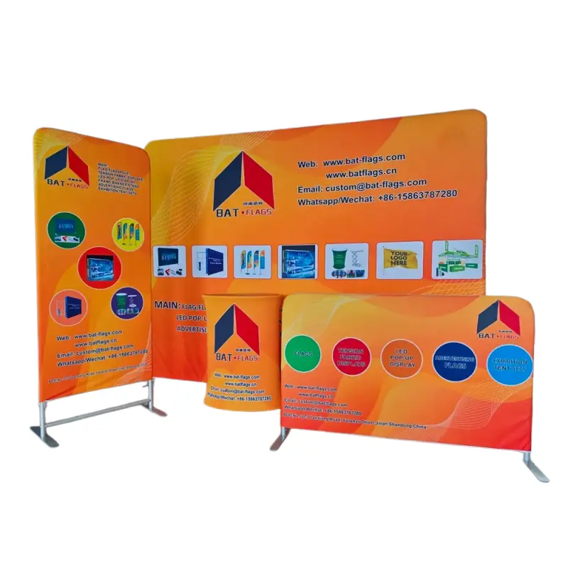 Custom printed fabric backdrop stand for exhibitions and events